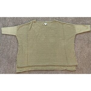 Anthropologie Pilcro Womens Oversized Knit Sweater Textured Olive Size Medium